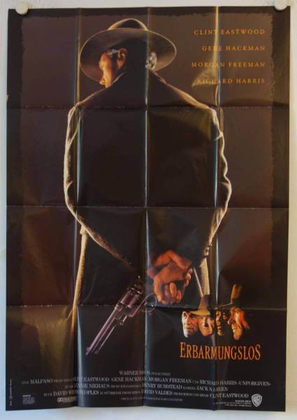 Unforgiven original release german double-panel movie poster